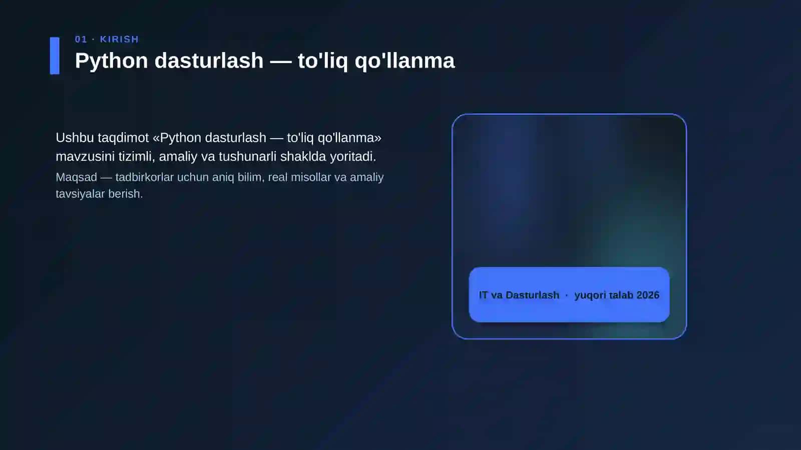 Python dasturlash — to'liq qo'llanma 4