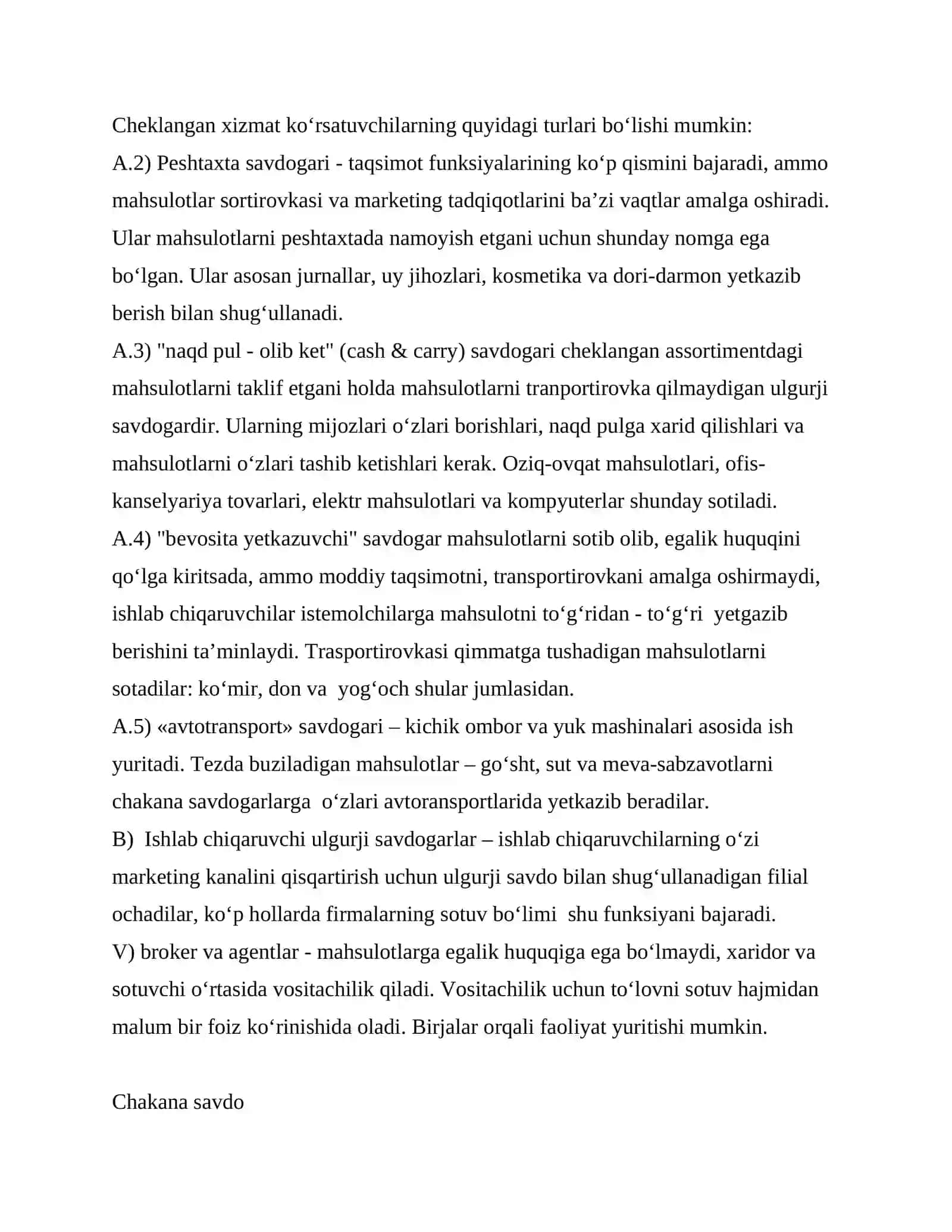 Ulgurji va chakana savdo 4