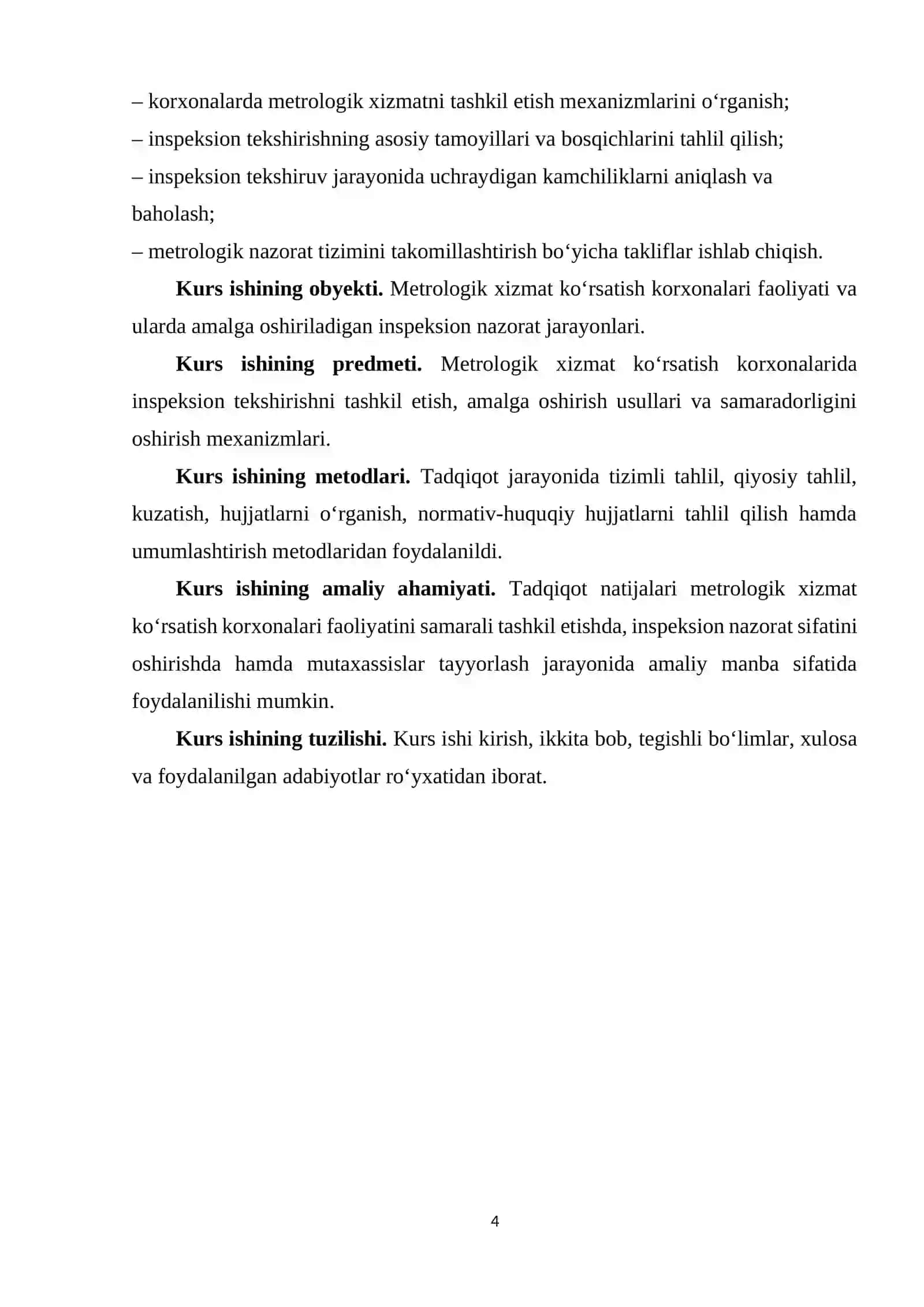 Metrologik xizmat ko’rsatish korxonalar faoliyatini inspeksion tekshirish 4