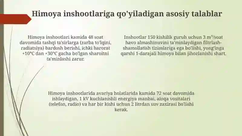 Fuqaromuxofazasi himoya qurilmalarining turlari va ularga qo'yiladigan talablar 4