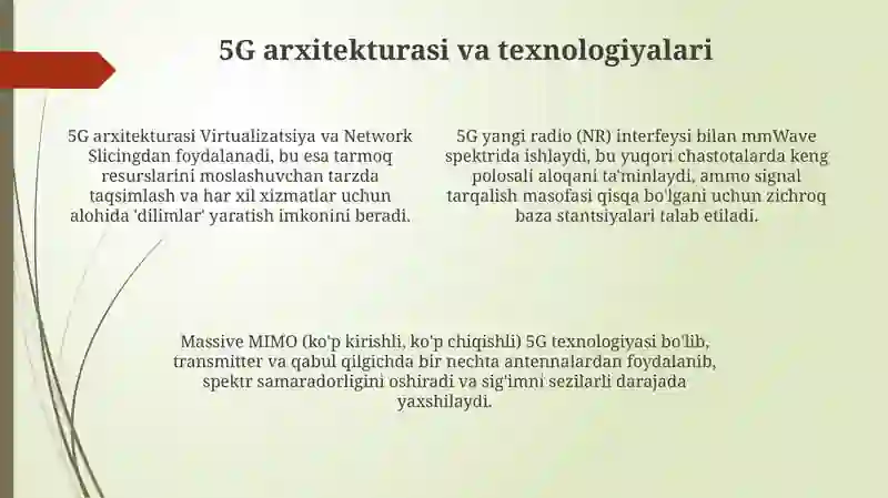 5G tarmog'i 4