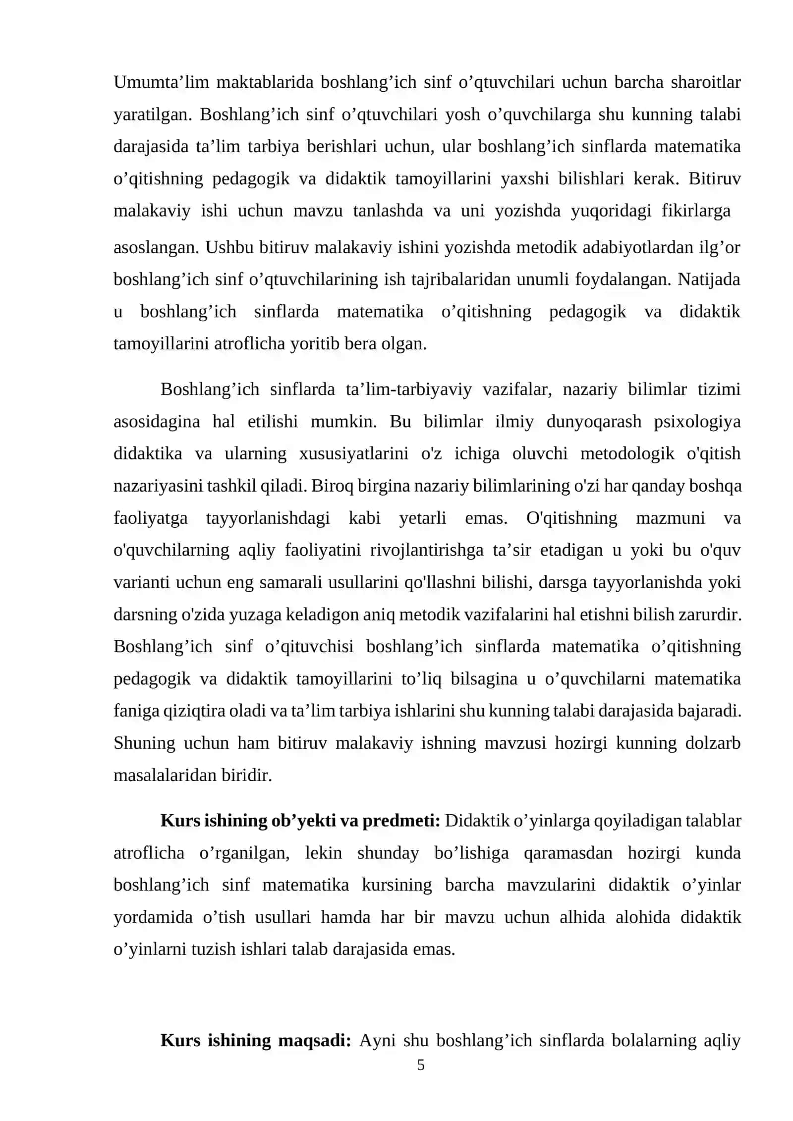 Boshlang'ich sinf matematika darslarida didaktik o'yinlardan foydalanish metodikasi 4