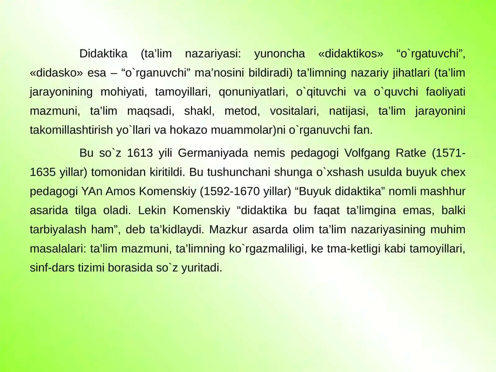 DIDAKTIKA-TA’LIM NAZARIYASI SIFATIDA. TA’LIM PARADIGMALARI 4