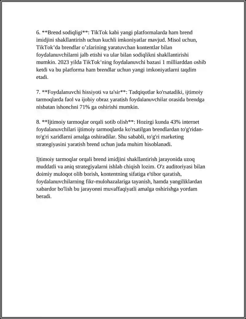 IJTIMOIY SAYTLARDA BIZNESNI RIVOJLANTIRISHIVA IQTISODIY SAMARADORLIGI 4