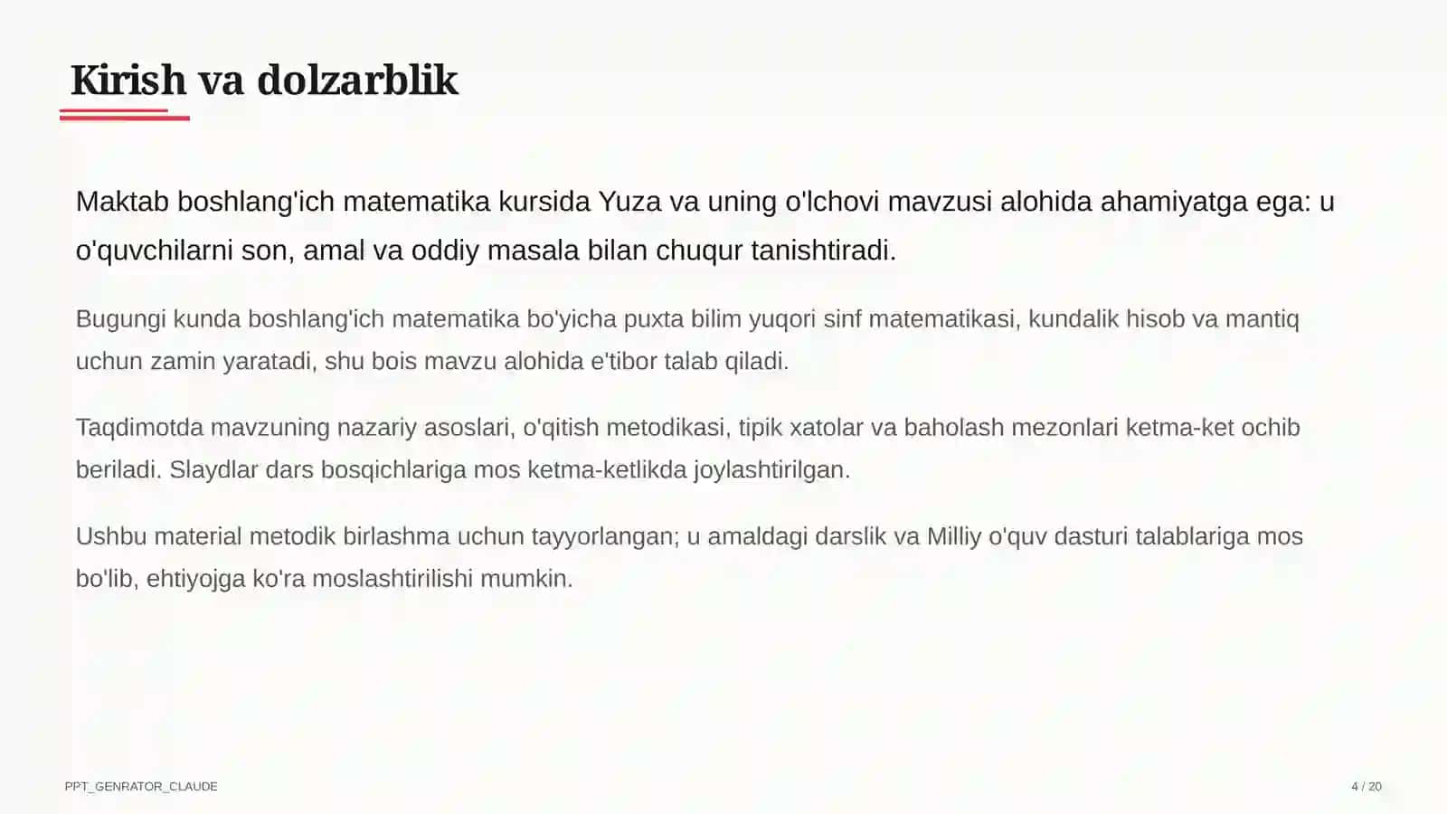 Ta'limiy maqsadlar 4