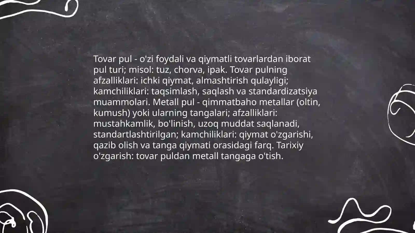 Pul nazariyasi-pul turlari va asosiy pul nazariyalari 4