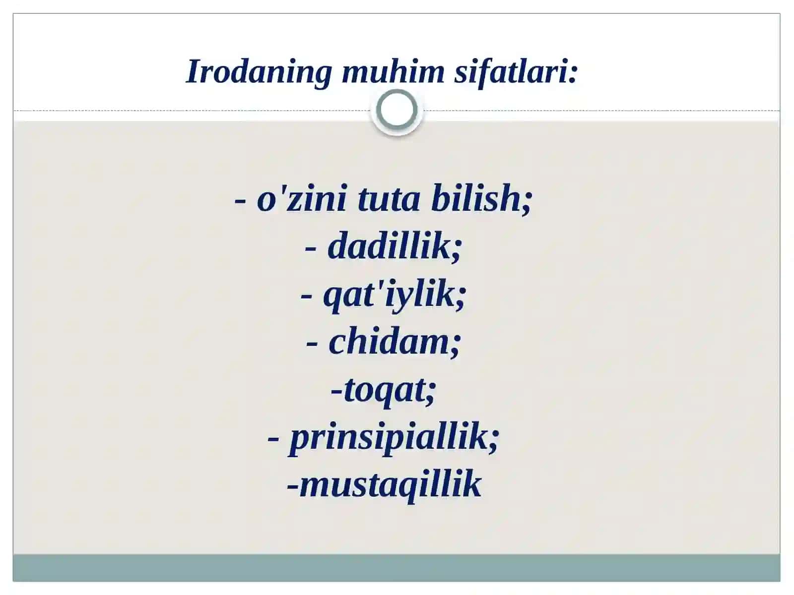 Irodaviy jarayonlar haqida umumiy tasavvurlar 4