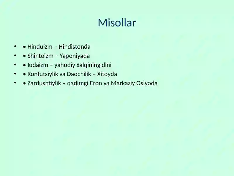 Milliy dinlar 4