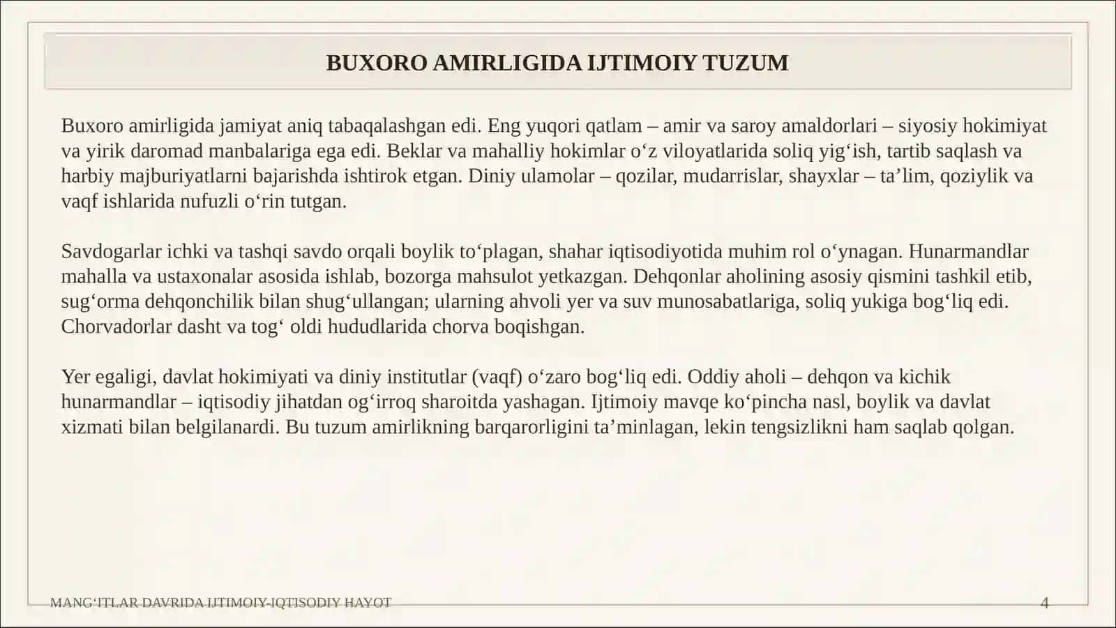 MANG‘ITLAR DAVRIDA IJTIMOIY-IQTISODIY HAYOT 4