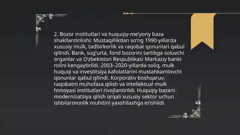Mulkchilikni isloh qilish va xususiylashtirish jarayoni 4