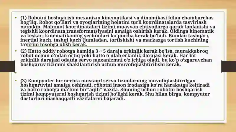 Oddiy ishlab chiqarish robotini dasturlash va boshqarish 4