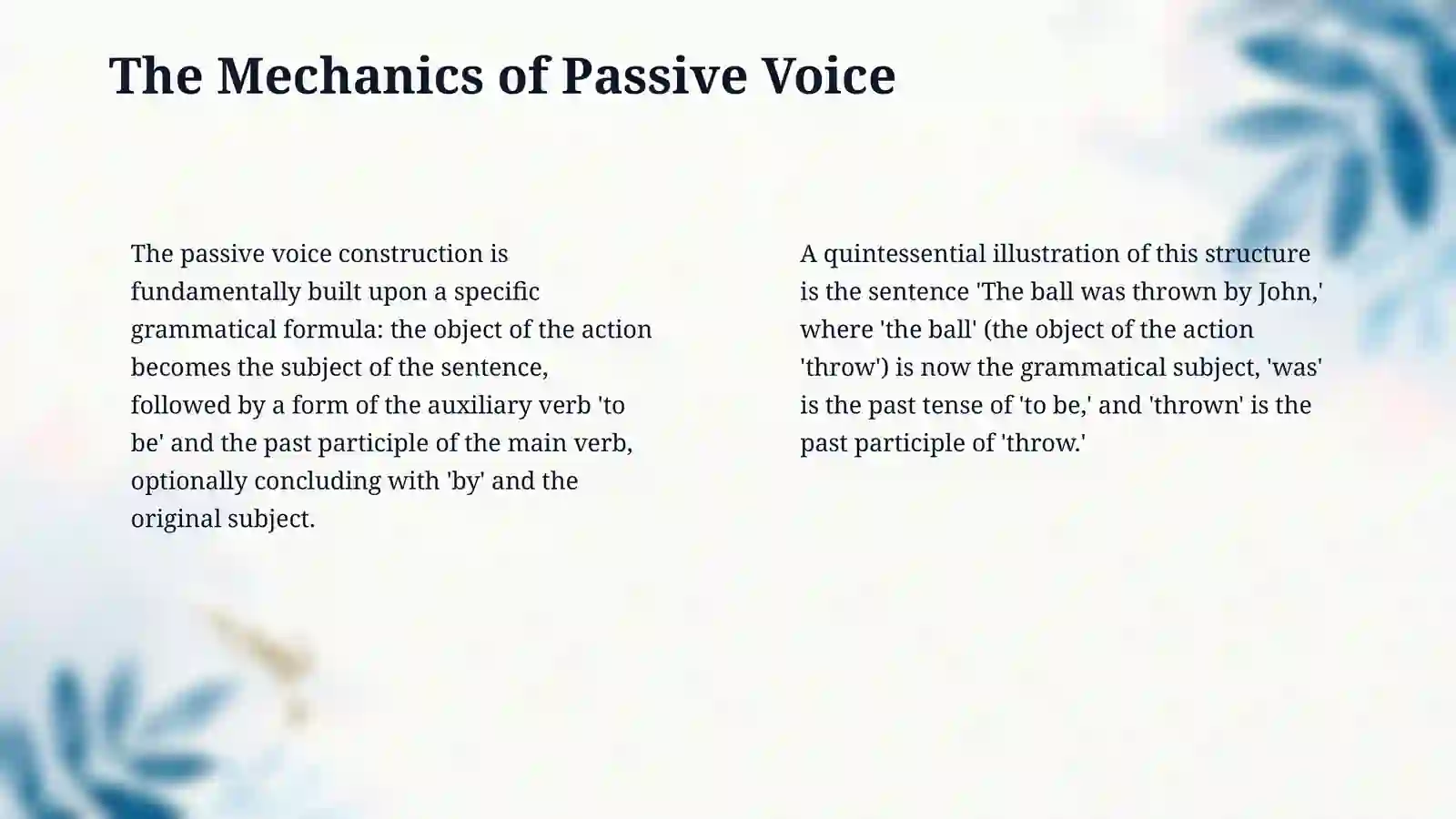 Passive voice 4