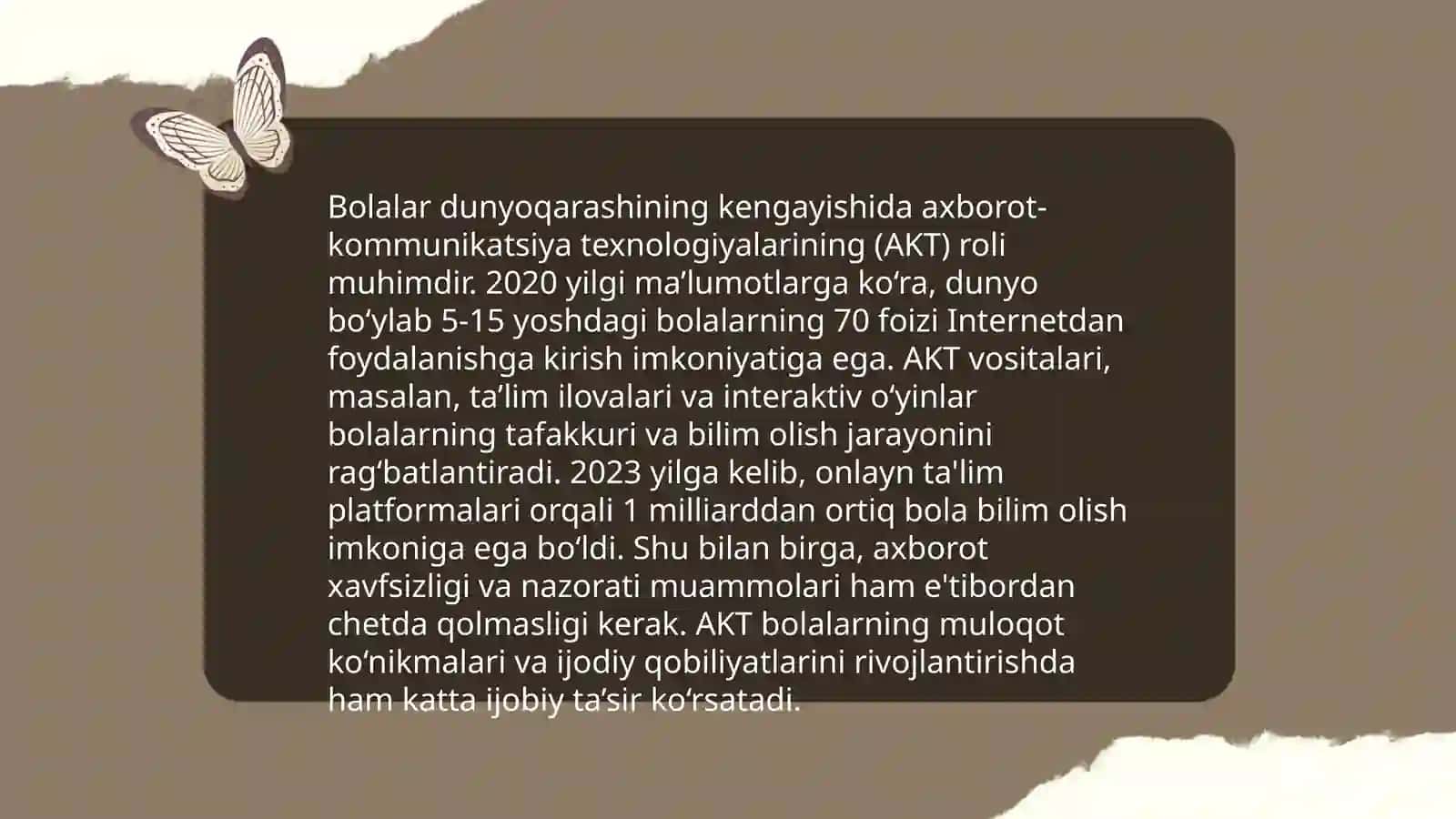 AKT vositalari orqali yangi mavzularni bola ongiga yetkazish yoʻllari 4