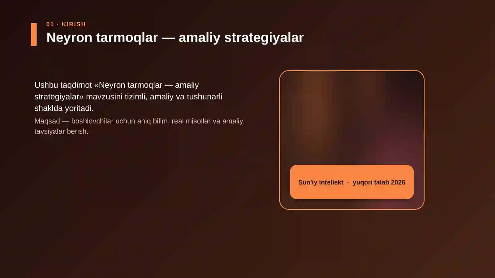 Neyron tarmoqlar — amaliy strategiyalar 4