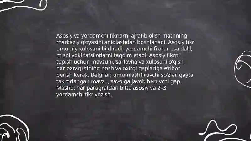 Matn va luğat ustida ishlash 4
