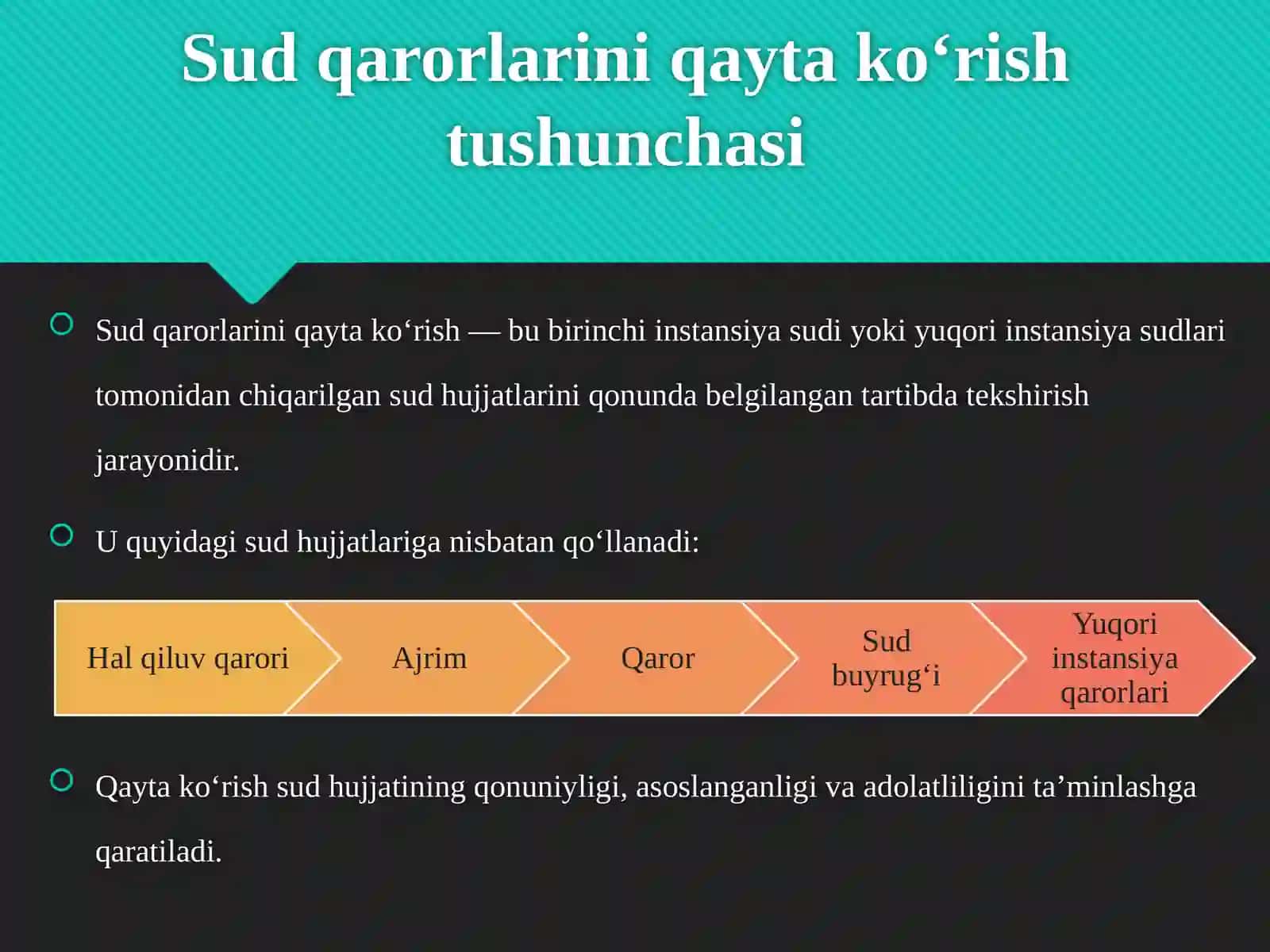 Sudqarorlarini qayta ko‘rish institutlari tushunchasi va ahamiyati 4