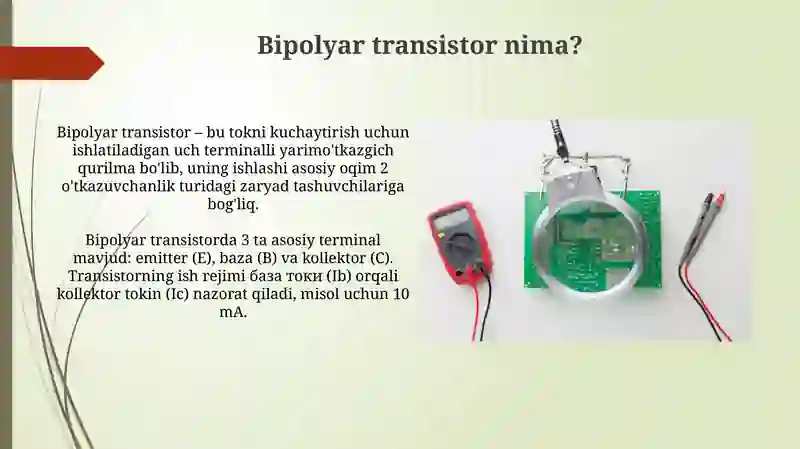 Bipolyartrazistorning asosiy parametrlari 4