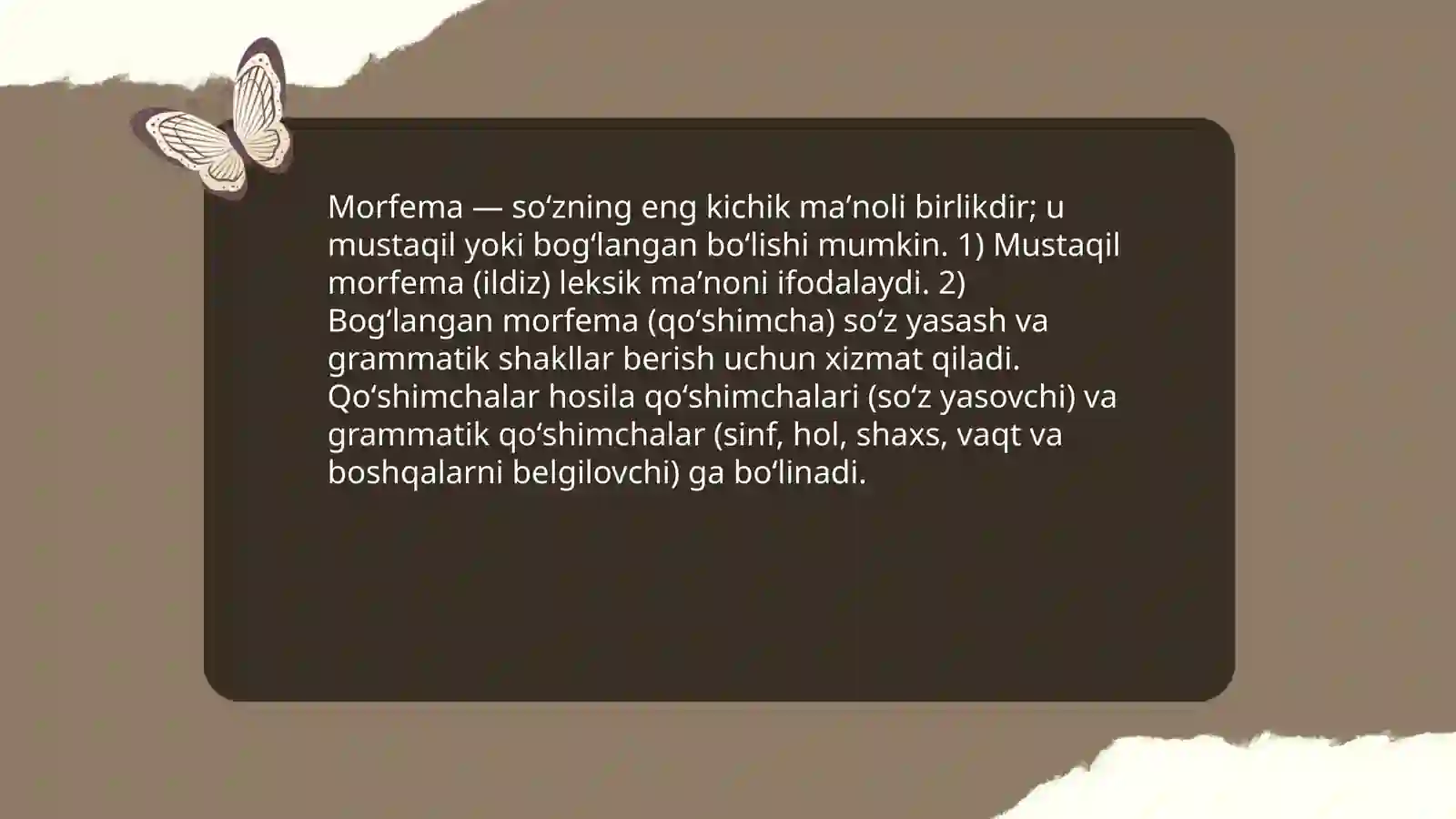 Morf va Morfema turlari 4