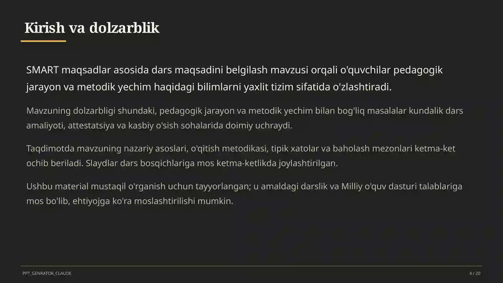 SMART maqsadlar asosida dars maqsadini belgilash 4