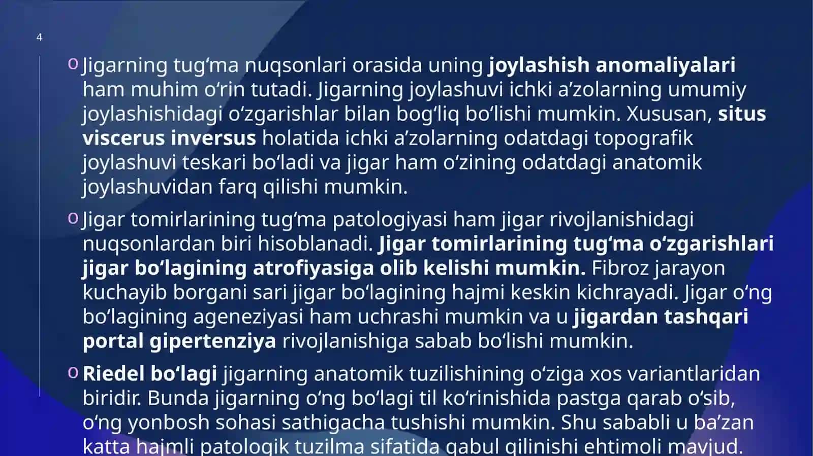 Jigar va o‘t yo‘llari tug‘ma nuqsonlari 4