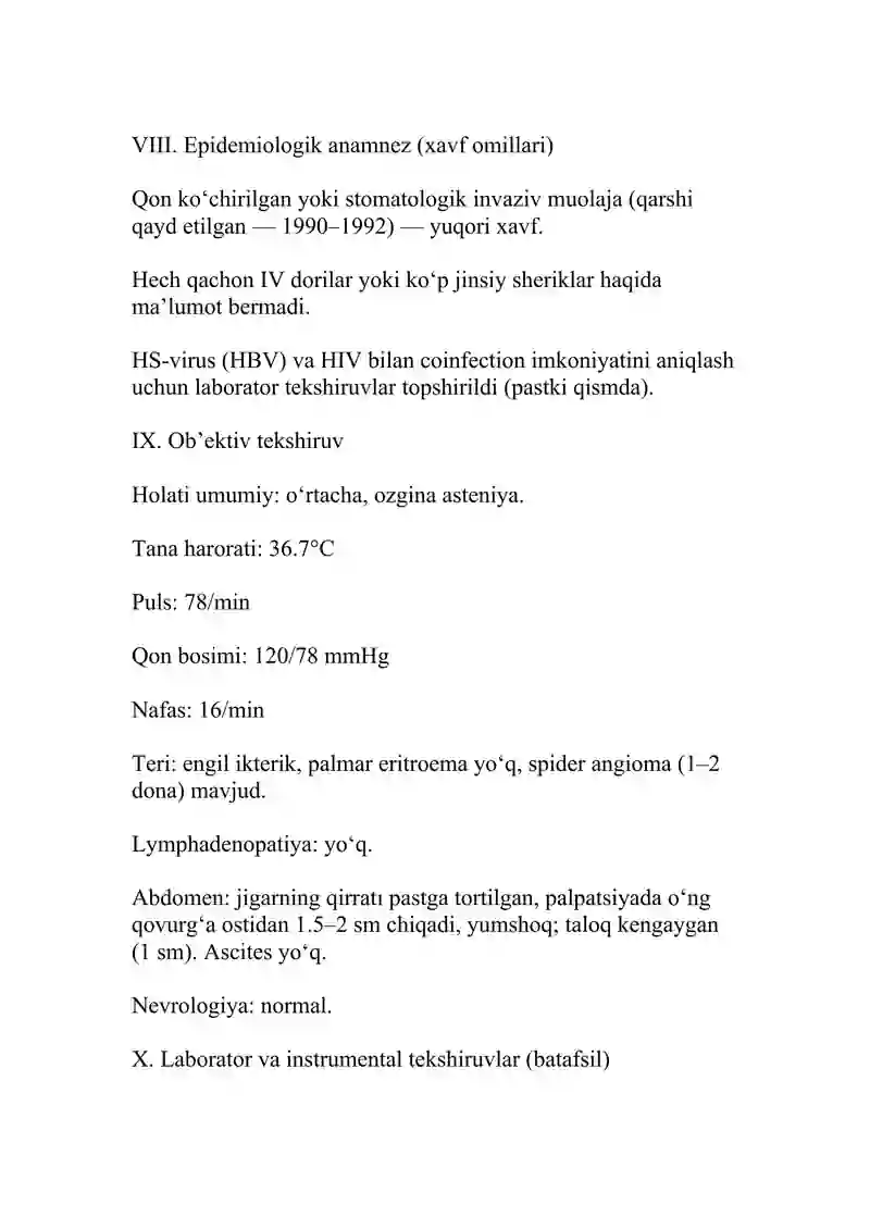 Gepatit C kasallik tarixi 4