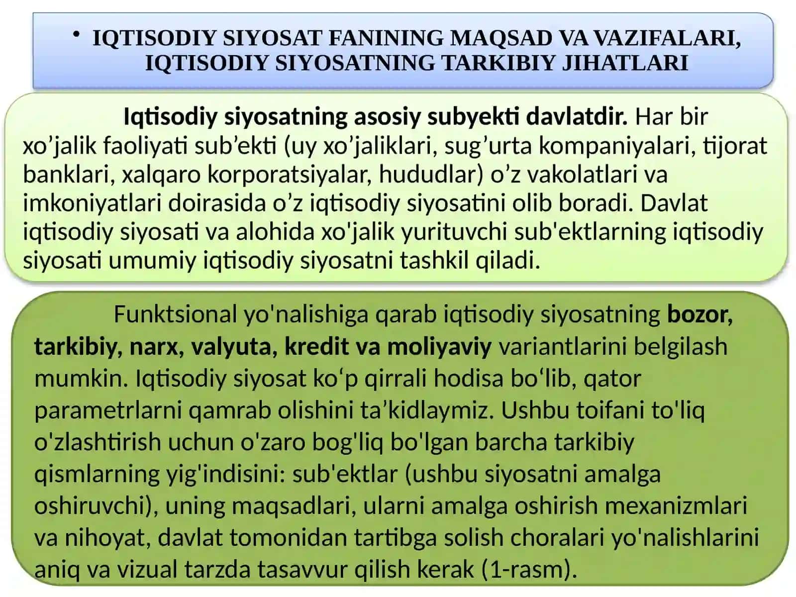 IQTISODIY SIYOSATFANINING MAQSAD VA VAZIFALARI 4