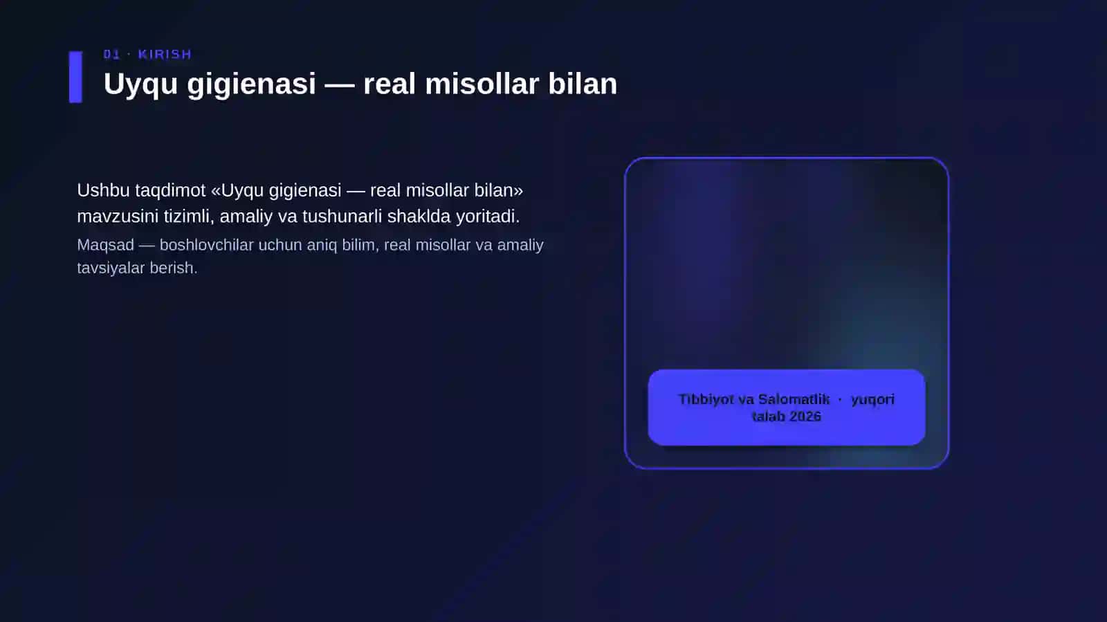 Uyqu gigienasi — real misollar bilan 4