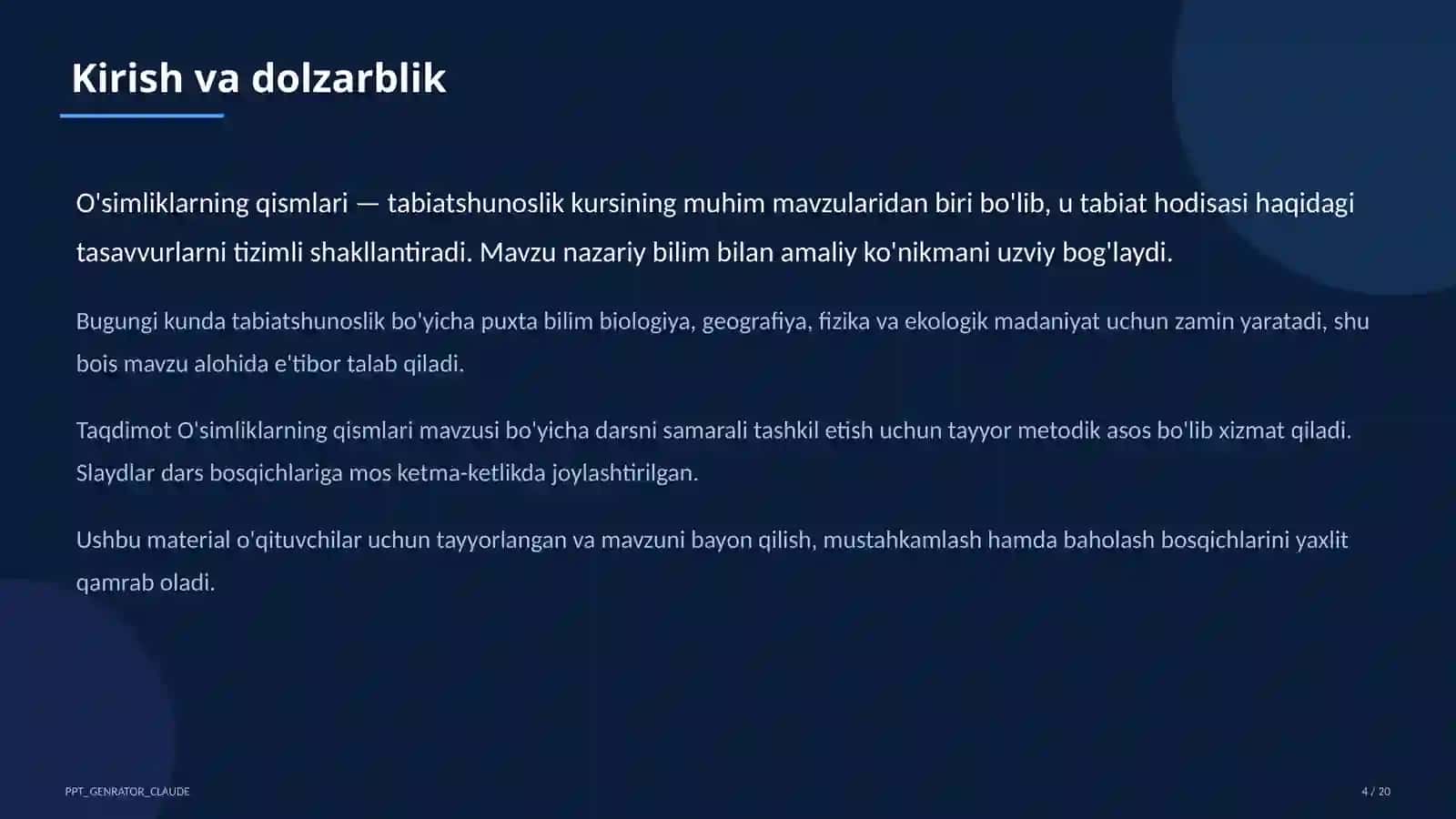 O'simliklarning qismlari (2-sinf) 4