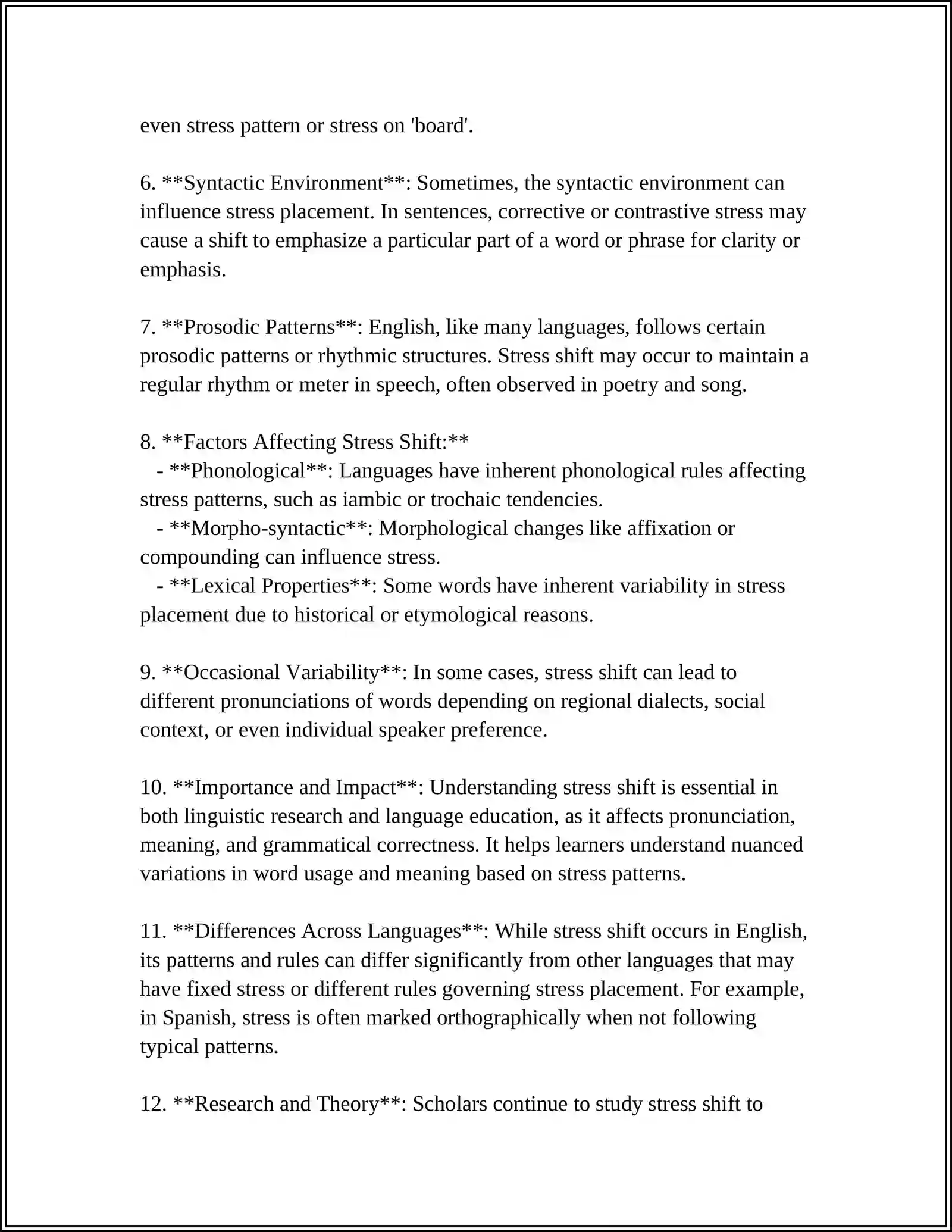 SIMPLE WORD STRESS SHIFT 4