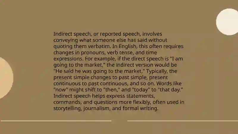 The direct and indirect speech 4