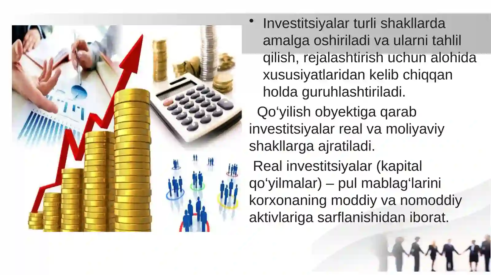Investisiyalarning maqsad va mohiyatlari ppt 4