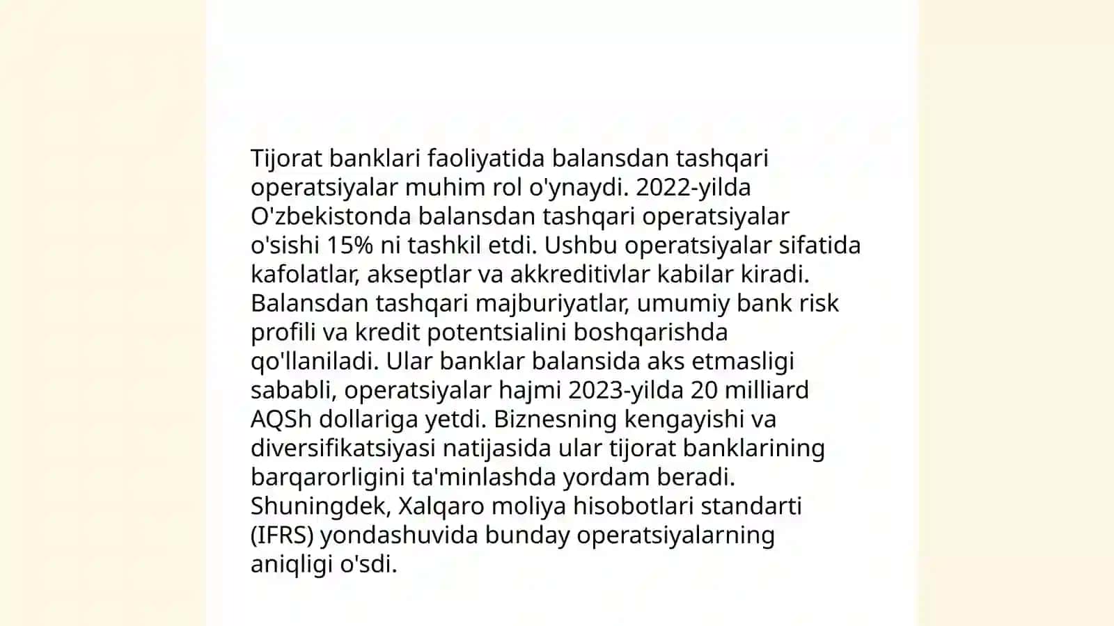 Balansdan tashqari operatsiyalar tushunchasi 4