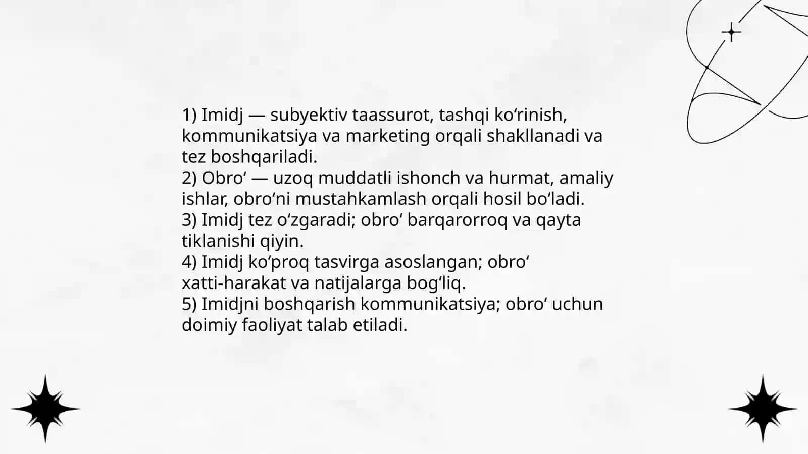 Imidj tushunchasi va turlari 4