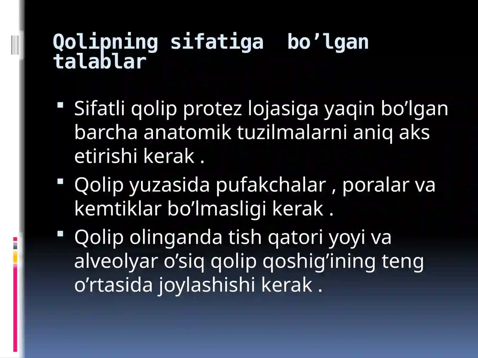 Stamatalogiyada qoliplar va qolip olishtiradigan xomashyolar 4