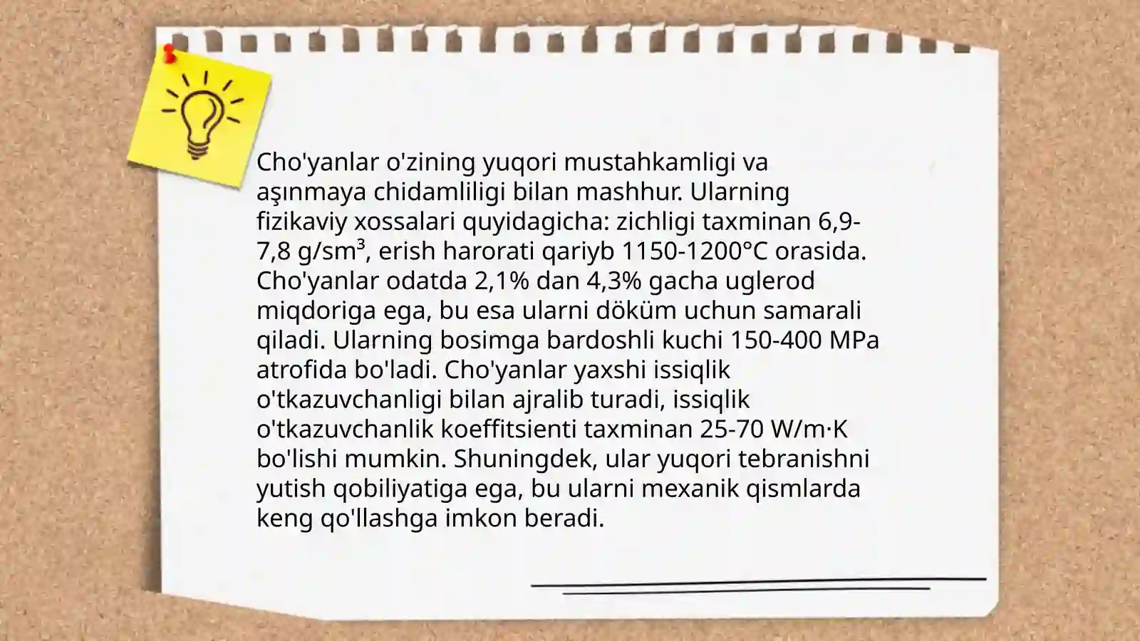 Cho'yanlar va ularning xossalari 4