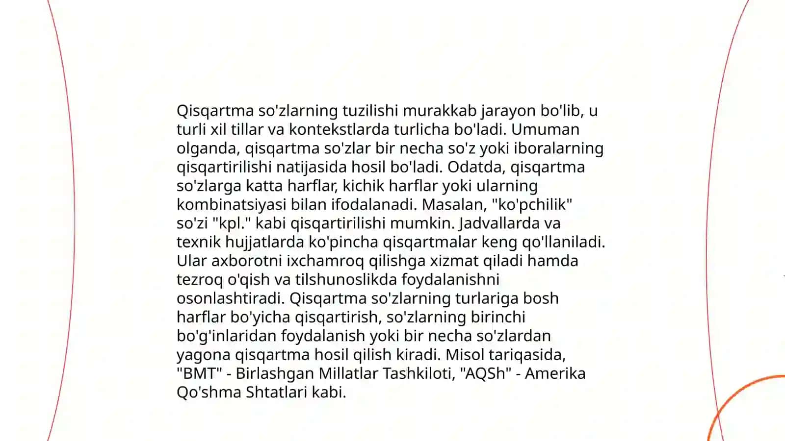 Qisqartma so'zlarning lingvistik bazasini yaratish 4