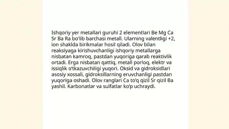 Ishqoriy va ishqoriy yer metallari 4