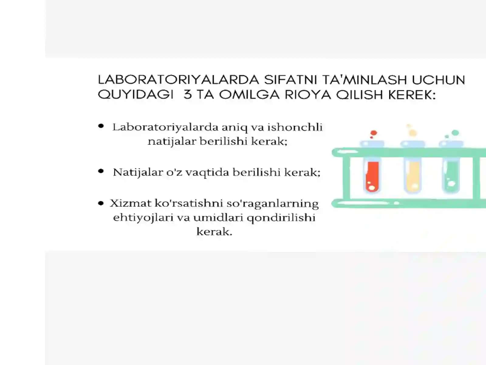 Klinik Laboratoriya tahlillar sifatini ta'minlash prinsiplari 4
