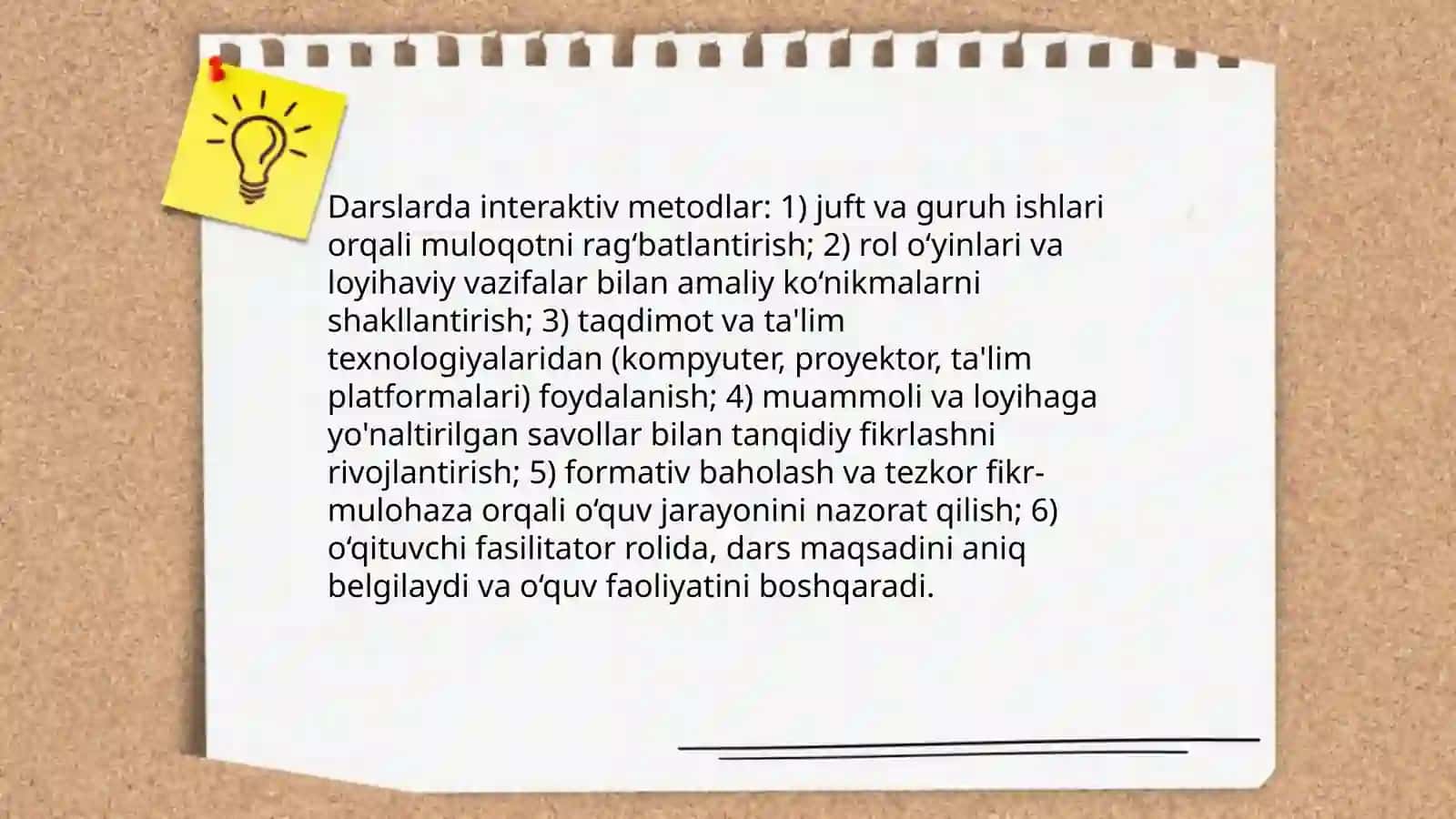 Boshlang'ich sinf dars rejasini tuzish 4