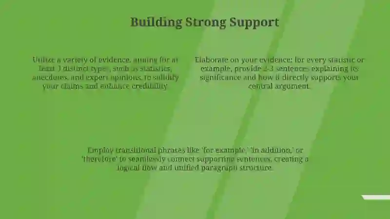 Understanding & Crafting Supporting Sentences 4