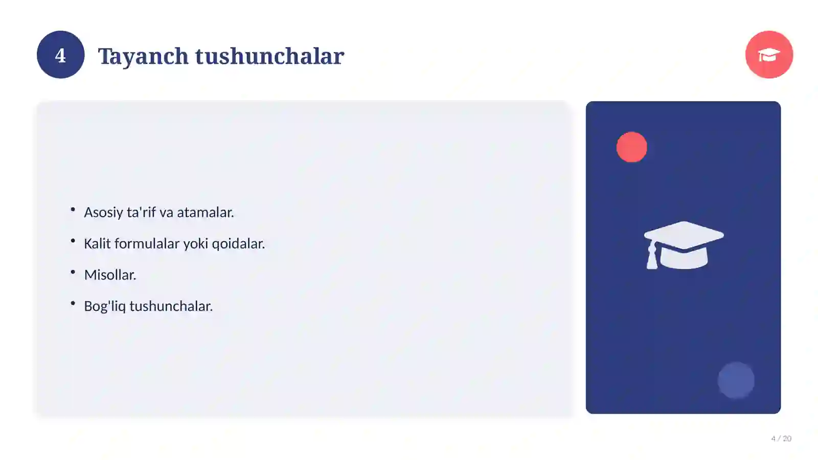Matematika fanidan 11-sinf: interfaol dars ishlanmasi 4