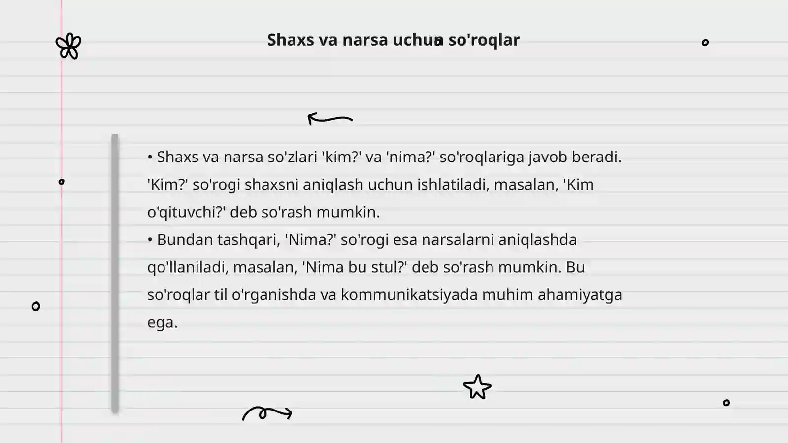 4-sinf shaxs va narsani nomini bildiradgon so'zlar 4