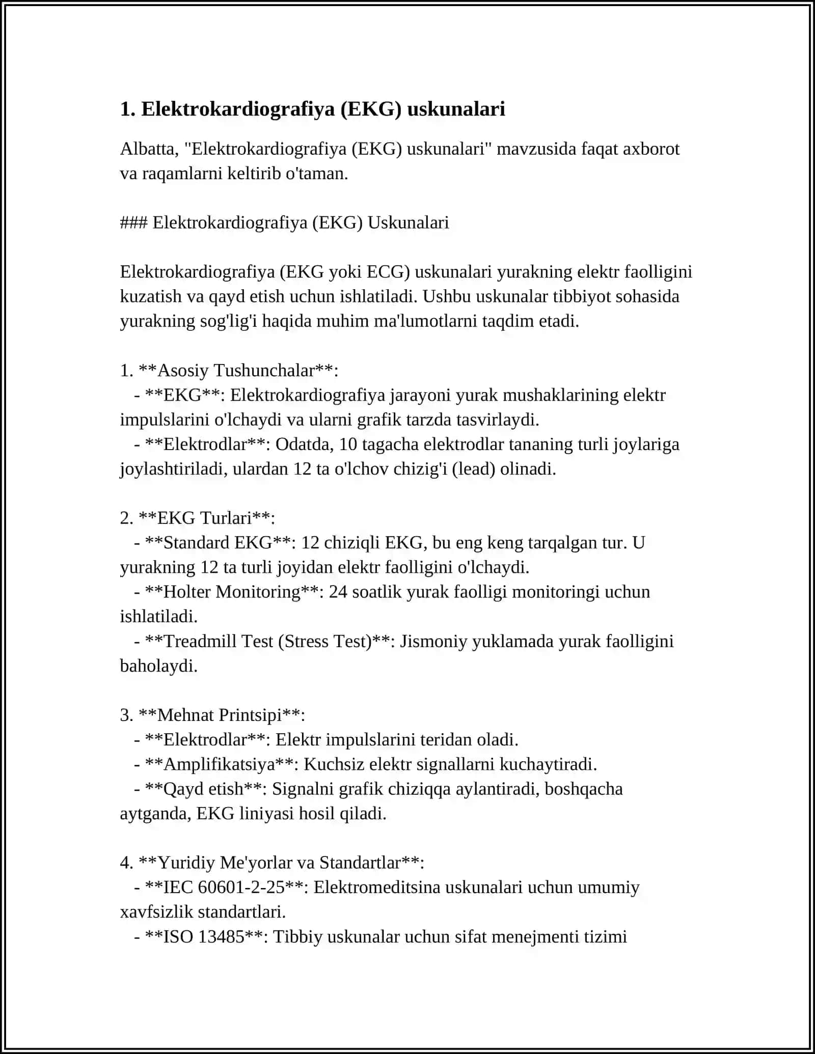 Elektrokardiografiya (EKG) uskunalari 4