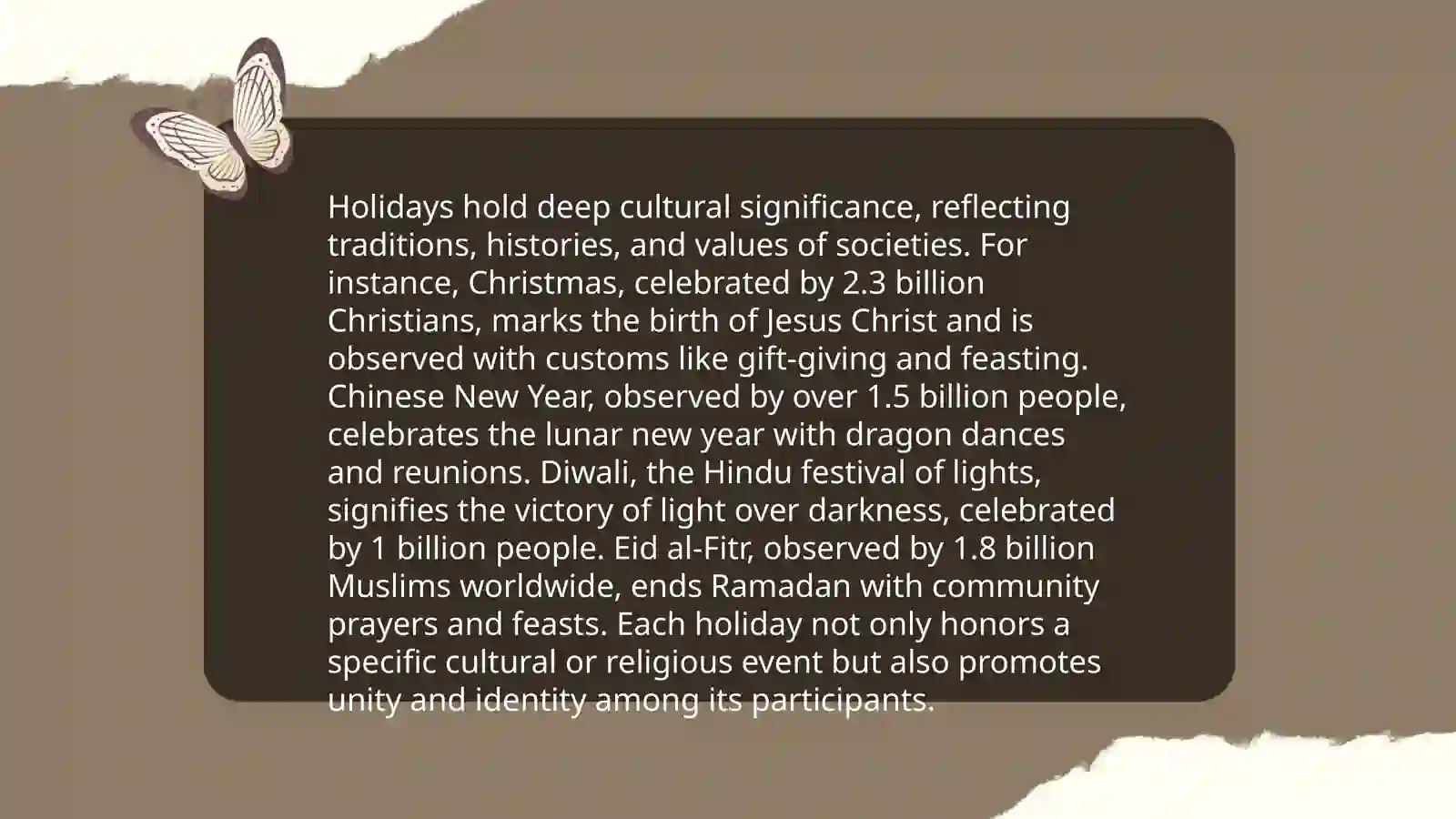 Presentation about Holidays 4