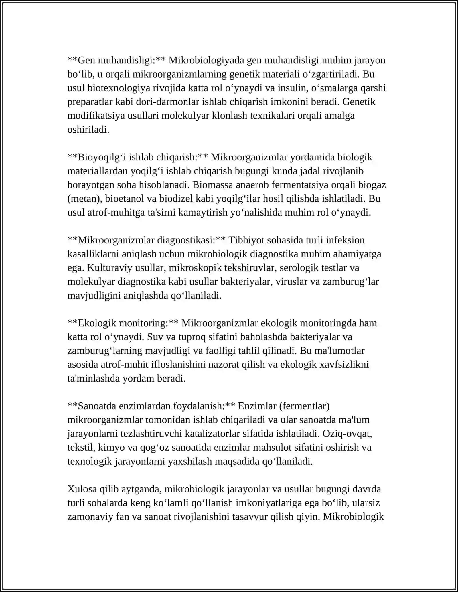 MIKROORGANIZMLARNI KOʻPAYTIRISH. MIKROB HUJAYRALARI METABOLIZMI. SOF KULTURALARNI AJRATISH. SANOAT FERMENTYORLARIDA MIKROORGANIZMLAR BIOMASSASINI OLISH 4