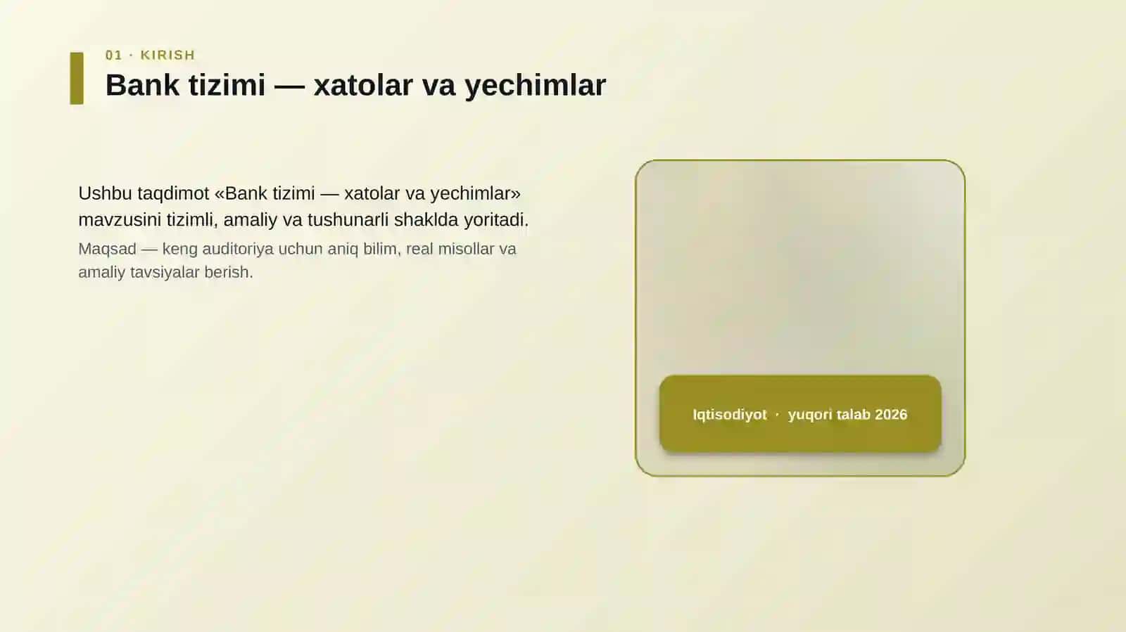Bank tizimi — xatolar va yechimlar 4