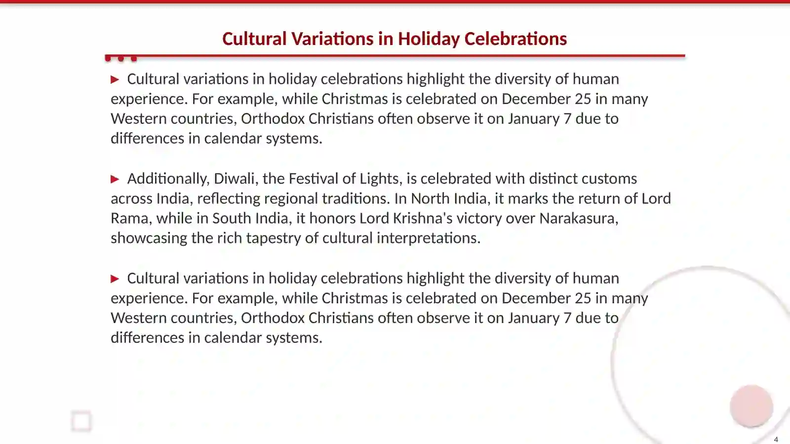 Holidays customs and traditions 4