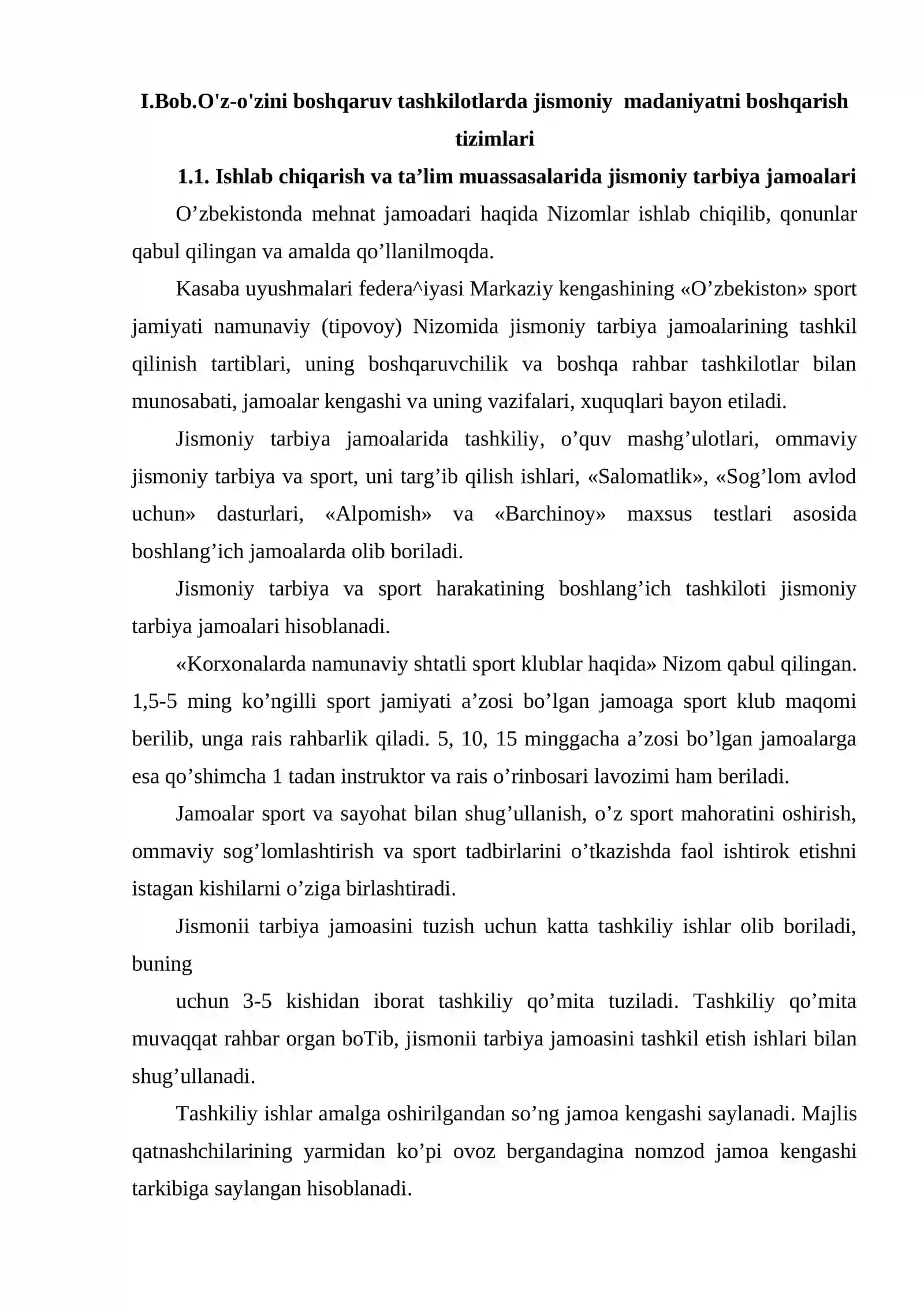 O'Z-O'ZINI BOSHQARUV TASHKILOTLARDA JISMONIY MADANIYATNI BOSHQARISH TIZIMLARI 4