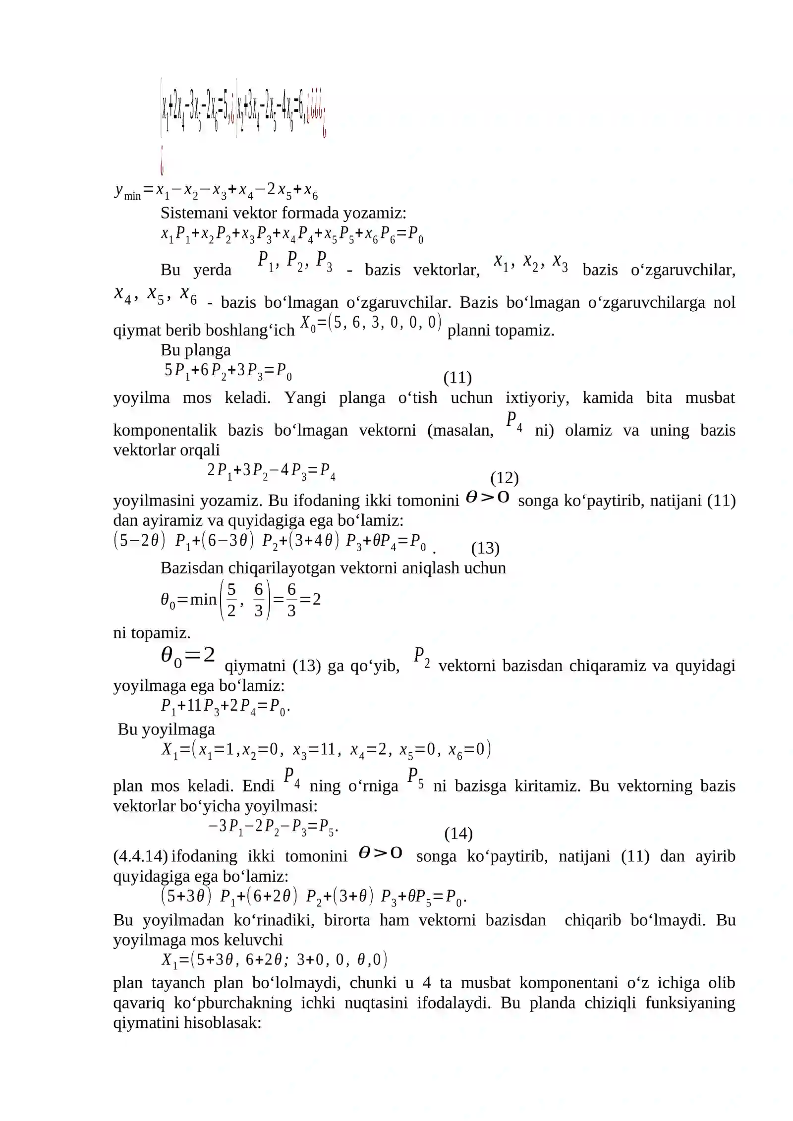 Chiziqli programmalashtirish masalalarini 4