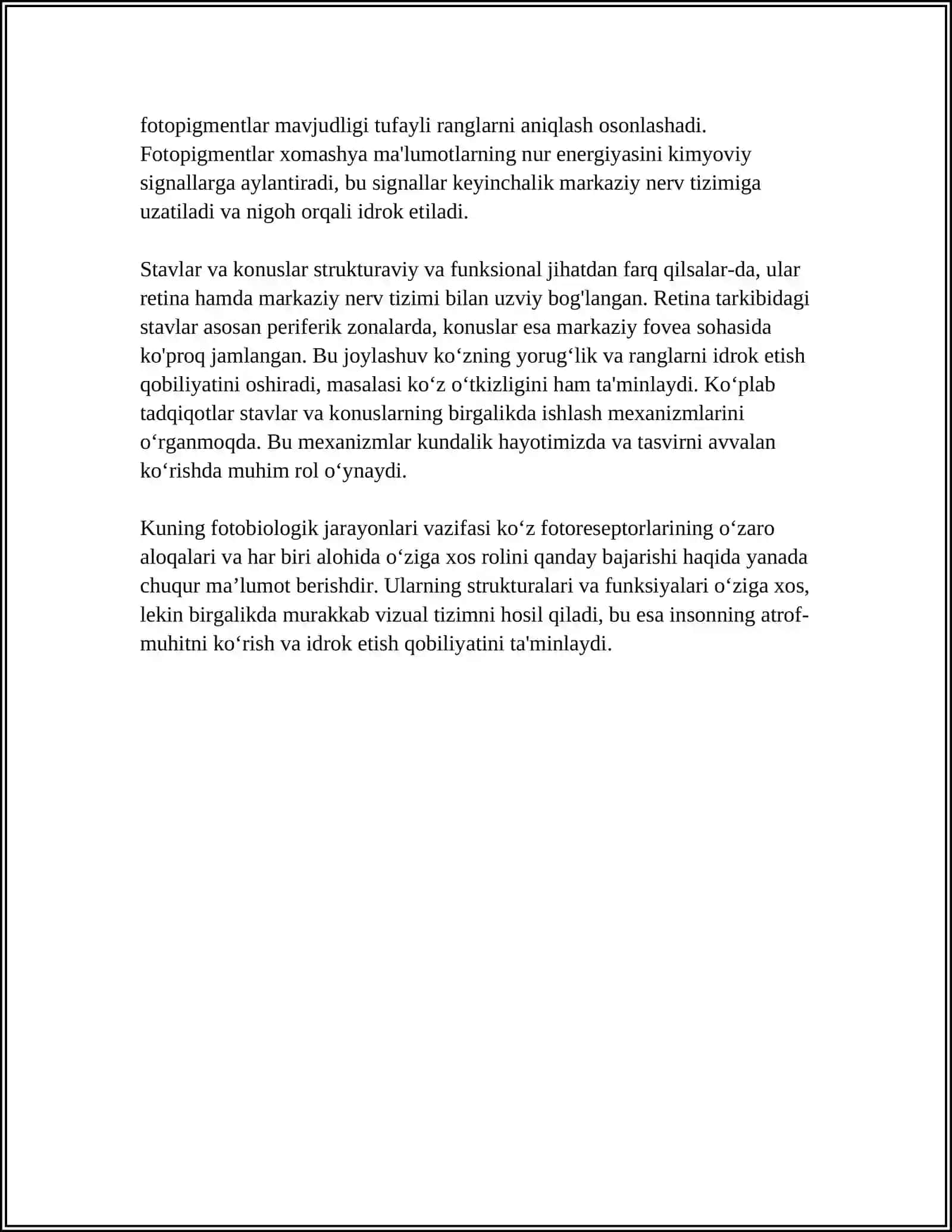 KÔZNING FOTOBIOLOGIK JARAYONLARI 4